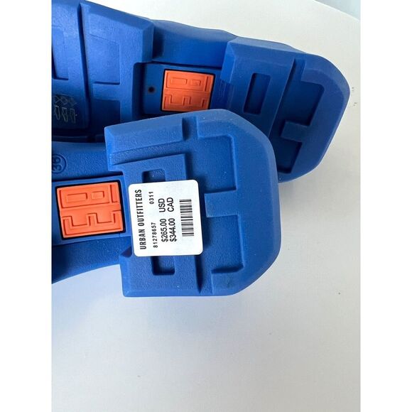 E8 By Miista Blissa Mule Slip On Rubber Clog Heels in Blue Size 36 NEW $265 - Picture 7 of 7